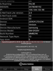 RSSI for Cellular Out of band Signal Strength